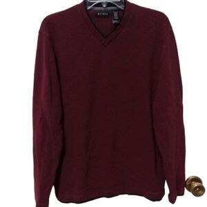 Men's Axcess Burgundy Ribbed Light Sweater-L
